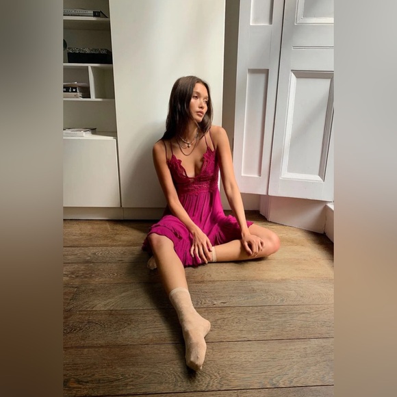 FREE PEOPLE FP Movement Women's Adella Slip Mini Dress in Rose Hypnotic Sz XS - Picture 3 of 9